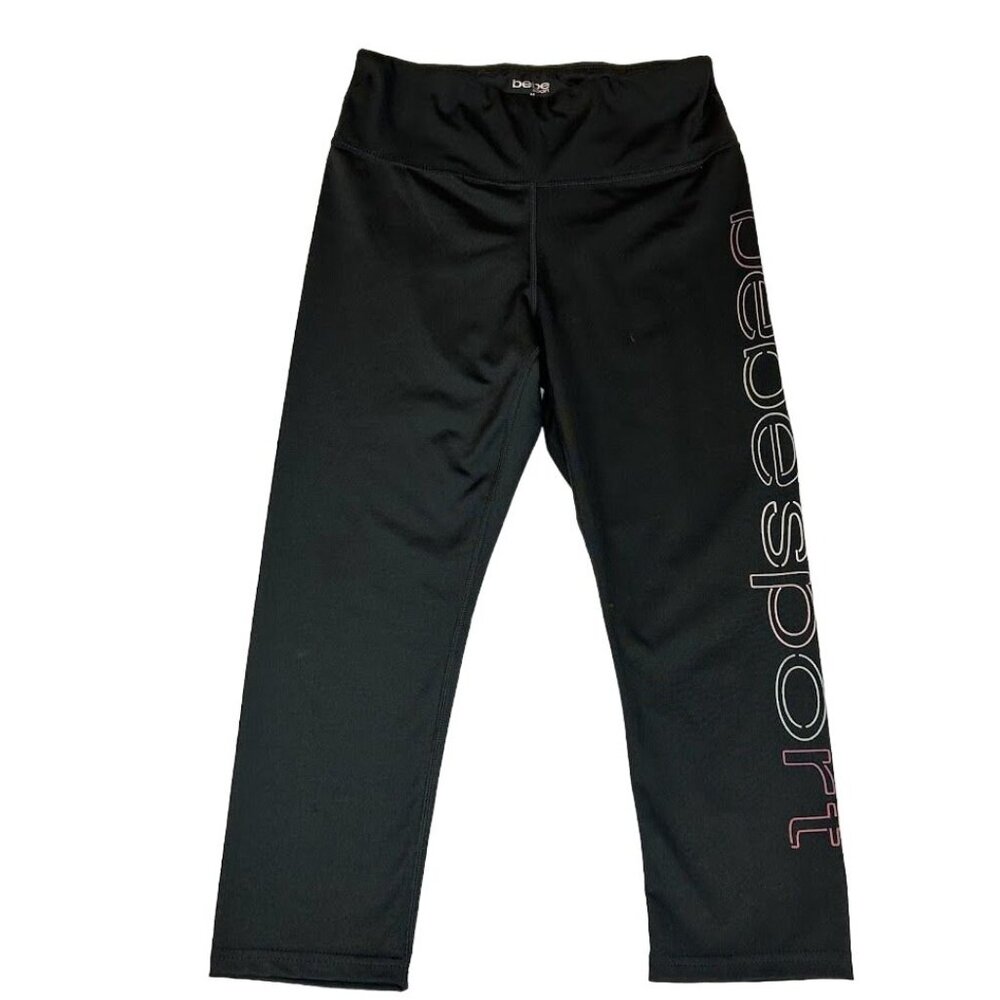Bebe Sport‎ Crop Black Leggings Size M Juniors